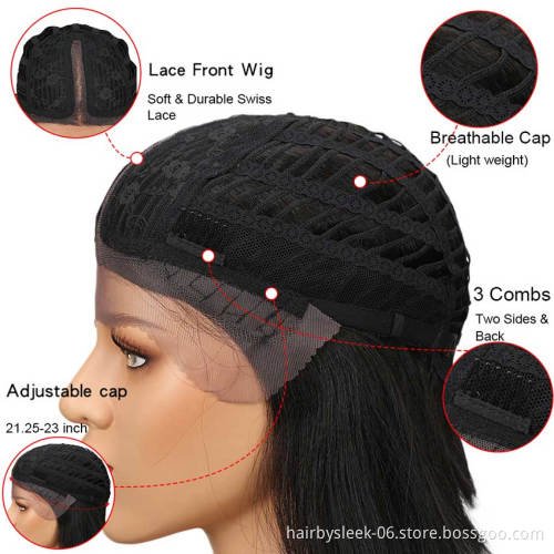Rebecca 10 inch Ombre Short Bob Wigs Hot Sell Best Human Hair Wigs Middle Part Peruvian Remy Hair HD Lace Front Wigs Human Hair